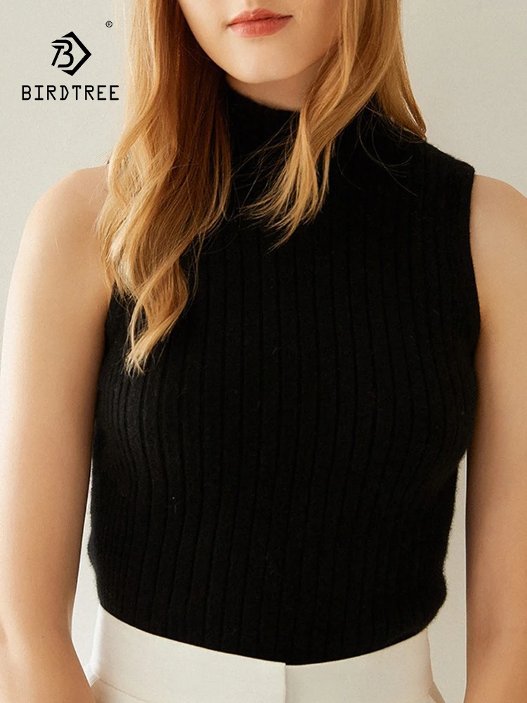 Birdtree 100%Cashmere Sweater Tank Top Women's Autumn Winter Slim Fit Solid Sleeveless Knit Inner Layer Sweater Vest T3N540QC
Birdtree 100%Cashmere Sweater Tank Top Women's Autumn Winter Slim Fit Solid Sleeveless Knit Inner Layer Sweater Vest T3N540QC