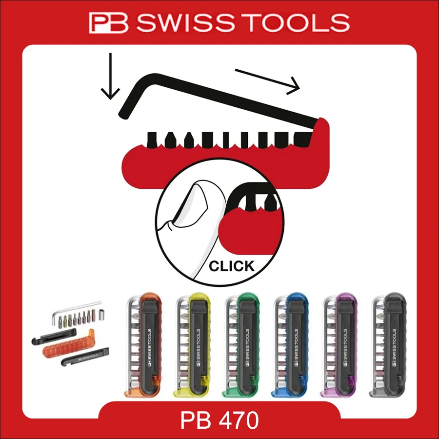 PB SWISS Tools 470 Series 9 Piece Bit Set with Allen Key Steel Adapter Tire Lever for Mountain Road Bike Maintenance
PB SWISS Tools 470 Series 9 Piece Bit Set with Allen Key Steel Adapter Tire Lever for Mountain Road Bike Maintenance