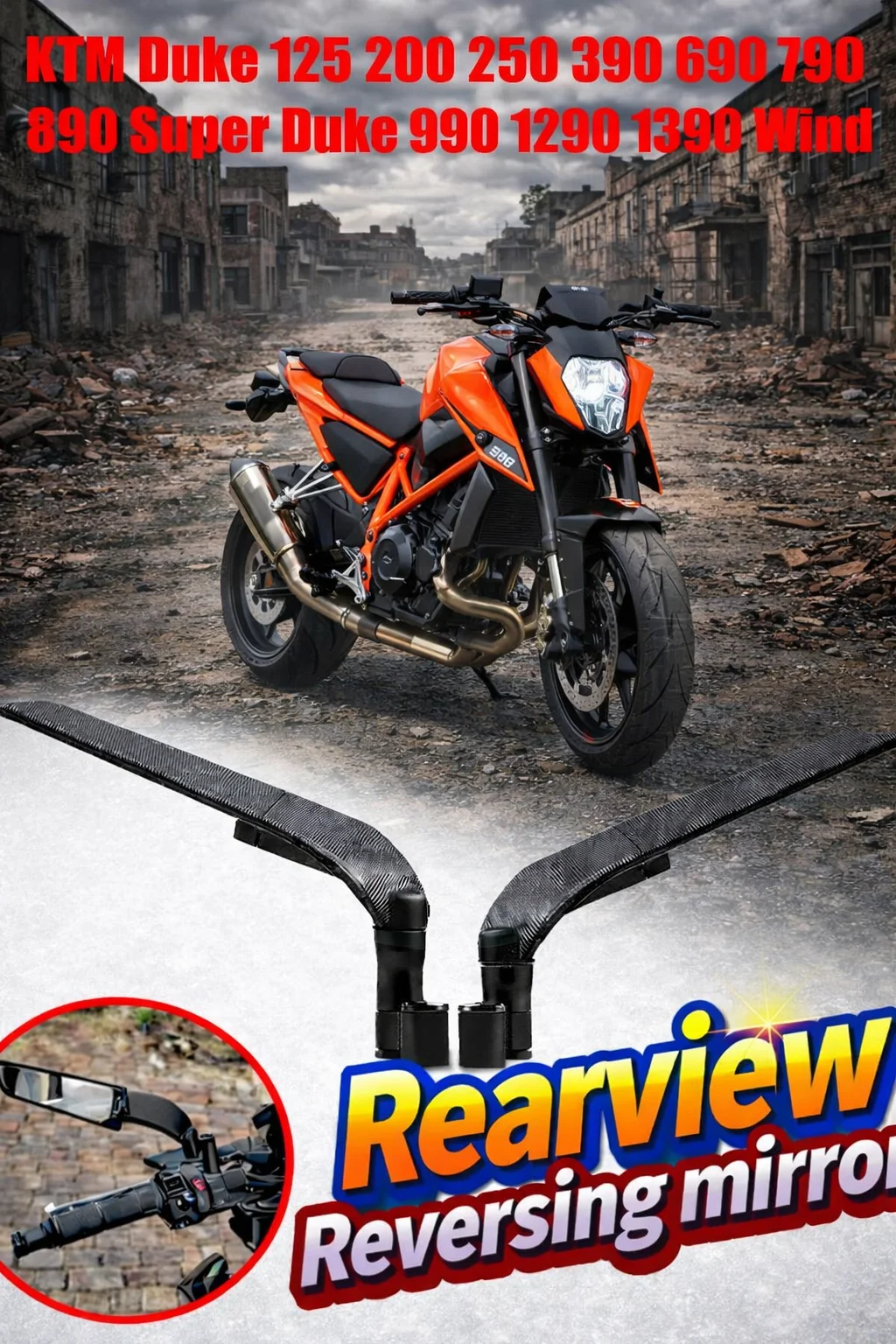 Motorcycle Rearview Mirrors for KTM Duke 125 200 250 390 690 790 890 Super Duke 990 1290 1390 Wind Wing Stealth Side View Mirror
Motorcycle Rearview Mirrors for KTM Duke 125 200 250 390 690 790 890 Super Duke 990 1290 1390 Wind Wing Stealth Side View Mirror