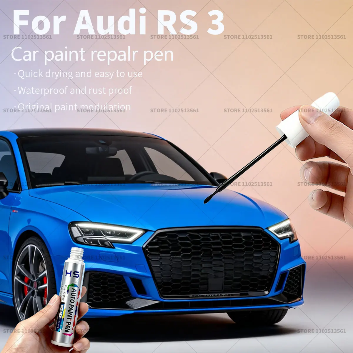 For Audi RS 3 Car Paint Repair Pen Touch Up Scratch Remover DIY Auto Accessories Green White LS9R Pink Red LY3T Green Black Gray
For Audi RS 3 Car Paint Repair Pen Touch Up Scratch Remover DIY Auto Accessories Green White LS9R Pink Red LY3T Green Black Gray