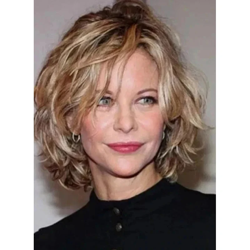 Fashion Womens Layered Short Brown Mix Blond Wavy Wigs 12 Inch
Fashion Womens Layered Short Brown Mix Blond Wavy Wigs 12 Inch