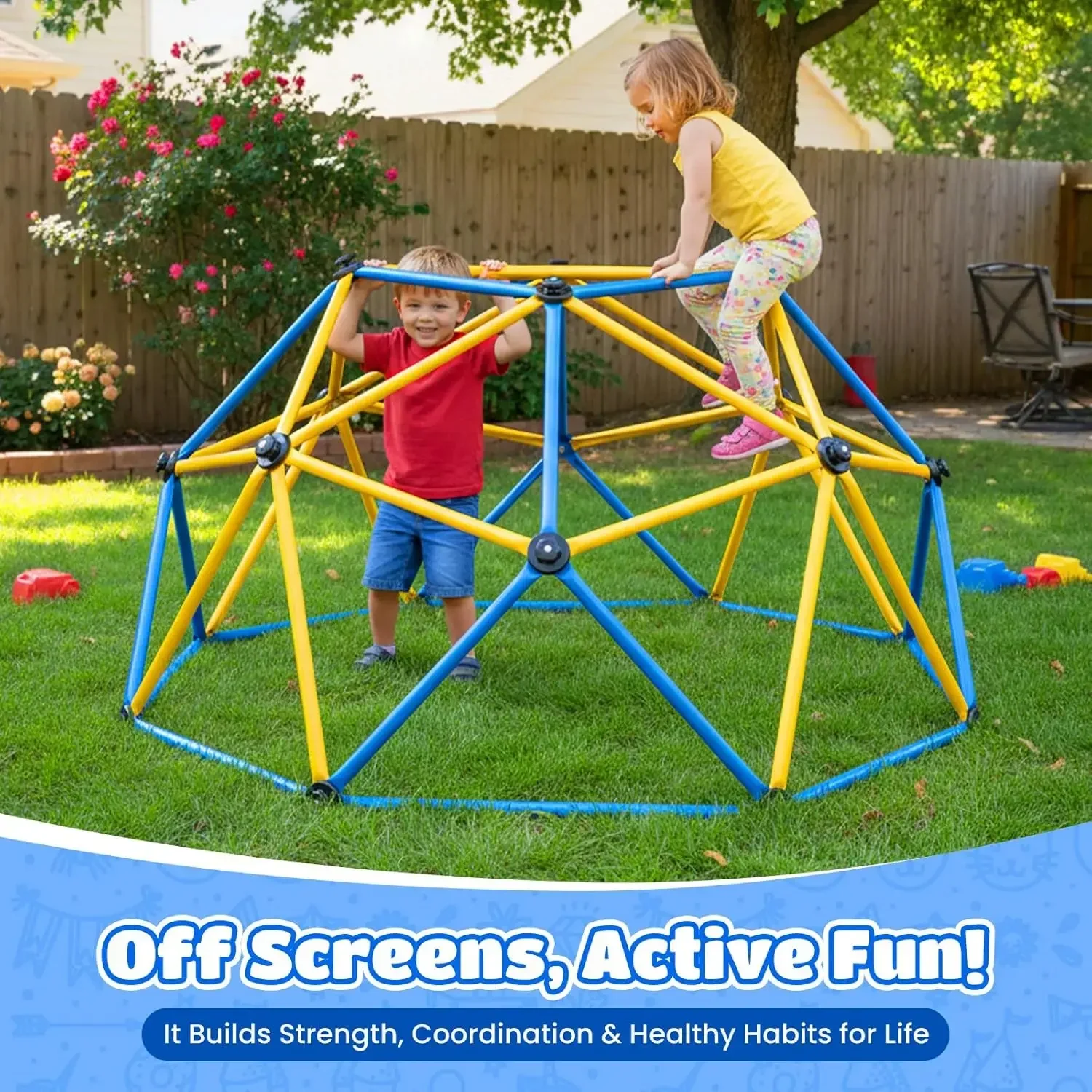 Zupapa 6FT Climbing Dome for Kids 3-8, Jungle Gym for Indoor and Outdoor, Geometric Dome Climber Supporting 750 LBS Anti-Rust Me
Zupapa 6FT Climbing Dome for Kids 3-8, Jungle Gym for Indoor and Outdoor, Geometric Dome Climber Supporting 750 LBS Anti-Rust Me