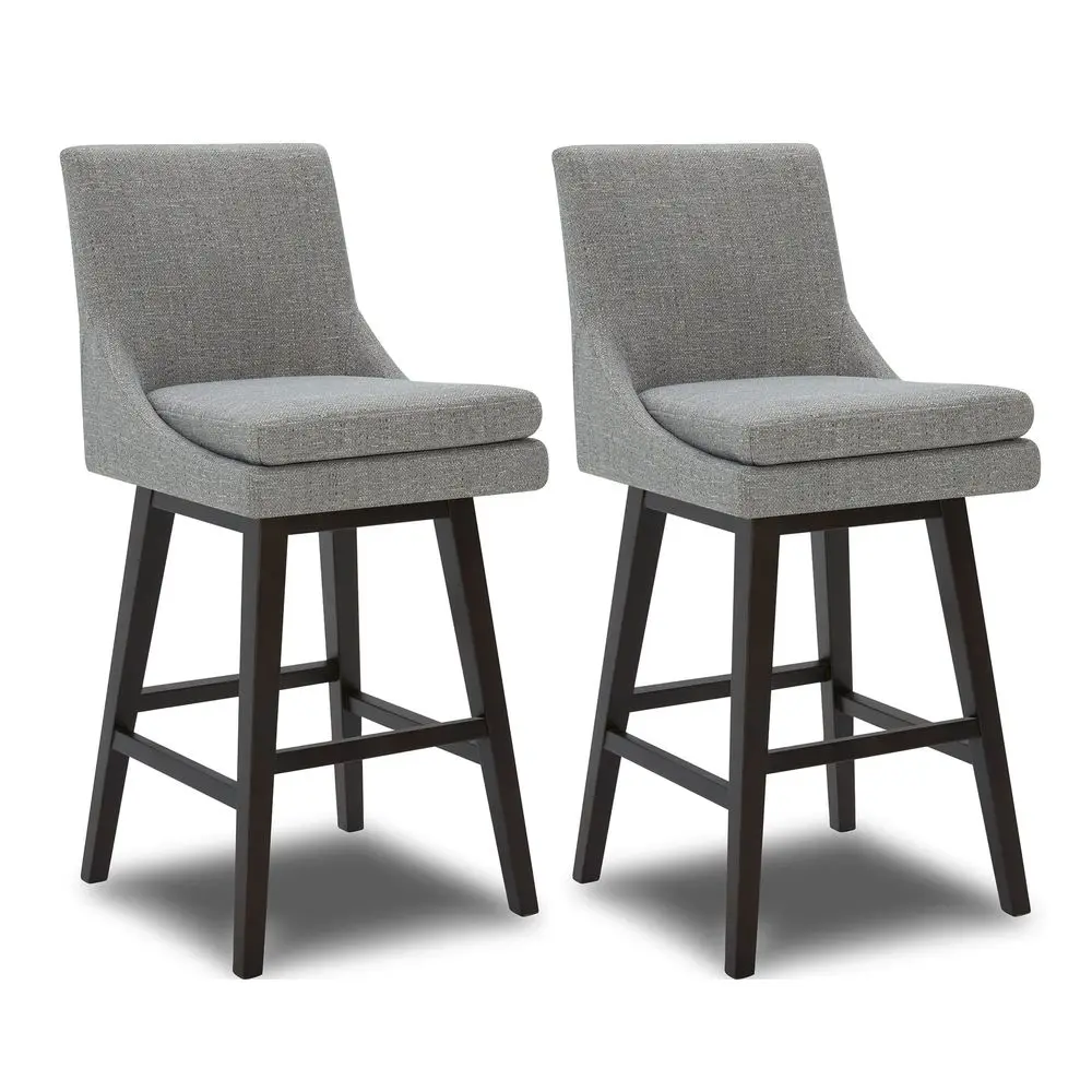 Bar Height Swivel Barstool with Back Set of 2, FSC Certified Upholstered Bar Stool, 30.7 H Seat Height, Fabric in Fog
Bar Height Swivel Barstool with Back Set of 2, FSC Certified Upholstered Bar Stool, 30.7 H Seat Height, Fabric in Fog