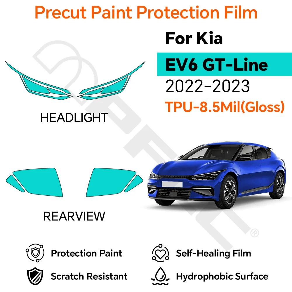 For KIA EV6 GT-line 2022-2023 Headlight Rearview Protection Film 8.5mil TPU Clear Bra Anti-scratch Protective Car Accessories
For KIA EV6 GT-line 2022-2023 Headlight Rearview Protection Film 8.5mil TPU Clear Bra Anti-scratch Protective Car Accessories 