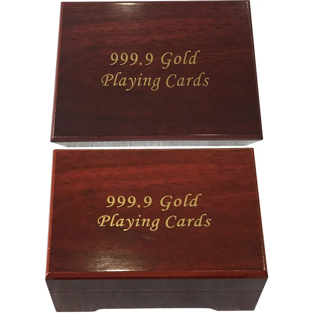 2pcs Wooden Storage Box For Jewelry Cards Candy Tea Keepsakes Organizer Rectangular Playing Card Case Empty Holder