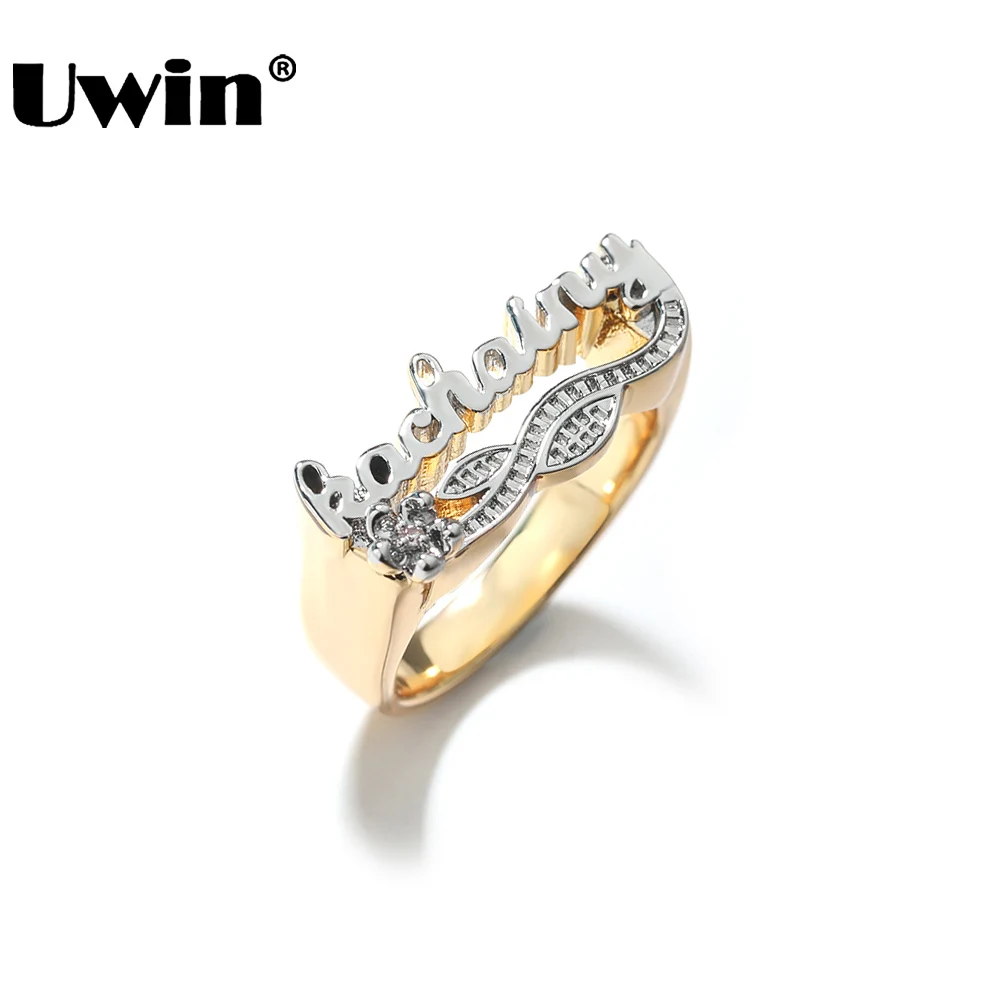 UWIN Customized Two Tone Name Rings for Women Men Iced Out Cubic Zirconia Personalized Rings Fashion Jewelry for Gift
UWIN Customized Two Tone Name Rings for Women Men Iced Out Cubic Zirconia Personalized Rings Fashion Jewelry for Gift