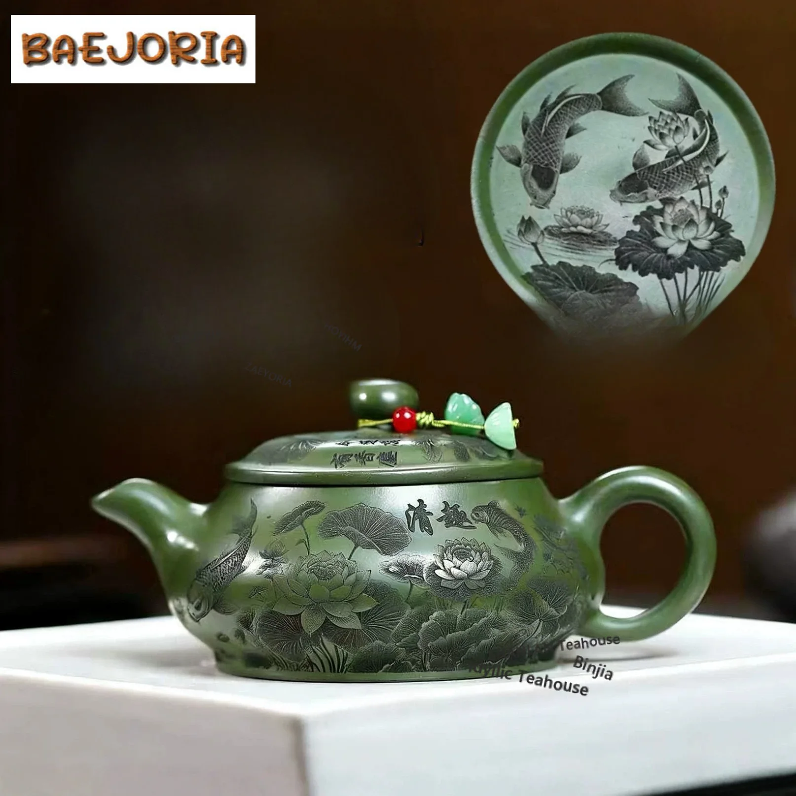 Чайник из исинской глины (240 мл) ручной работы, в античном стиле, с узором лотоса, из необработанной зеленой глины, с ситечком, набор для чая Zisha
Чайник из исинской глины (240 мл) ручной работы, в античном стиле, с узором лотоса, из необработанной зеленой глины, с ситечком, набор для чая Zisha