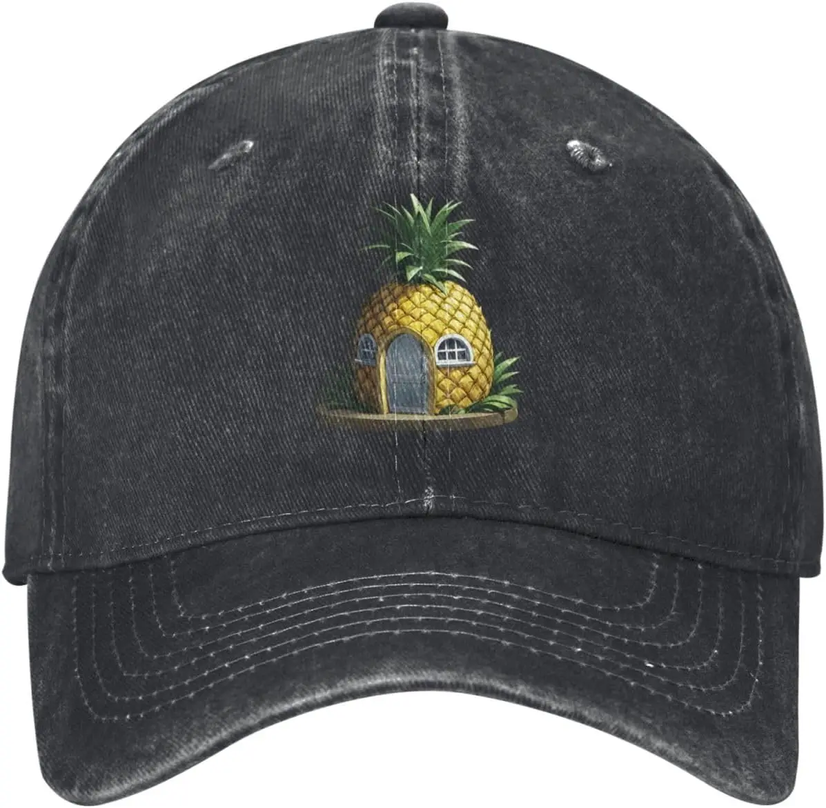 Black Pineapple House Printed Washed Cowboy Baseball Cap for Adults - Stylish and Breathable Hat
Black Pineapple House Printed Washed Cowboy Baseball Cap for Adults - Stylish and Breathable Hat