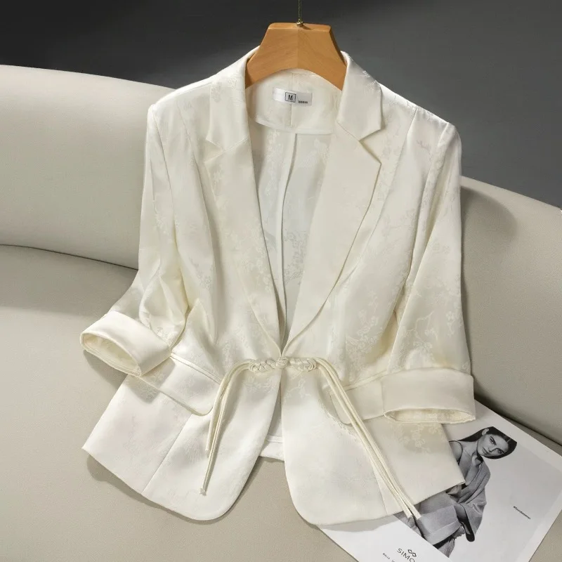 Chinese Office Work Blazer Jacket For Women Summer 2024 New Noted Jacquard Elegant Coat Female Free Shipping Clothing Tops
Chinese Office Work Blazer Jacket For Women Summer 2024 New Noted Jacquard Elegant Coat Female Free Shipping Clothing Tops