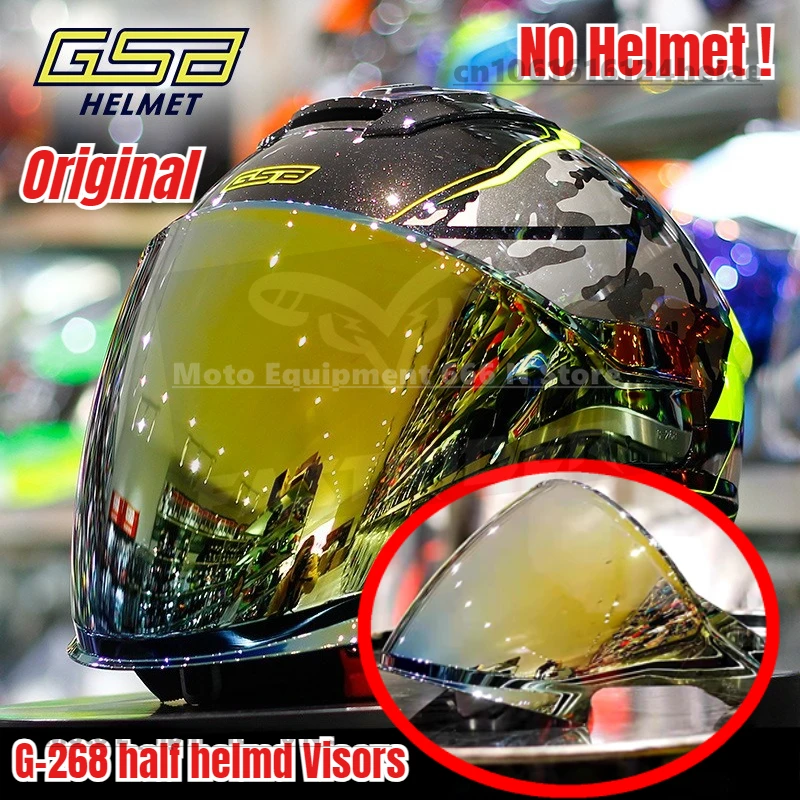 Original GSB Motorcycle Helmet Lens G-268 Half Helmet Electroplated Gold Visors, Helmet Replacement Accessories
Original GSB Motorcycle Helmet Lens G-268 Half Helmet Electroplated Gold Visors, Helmet Replacement Accessories