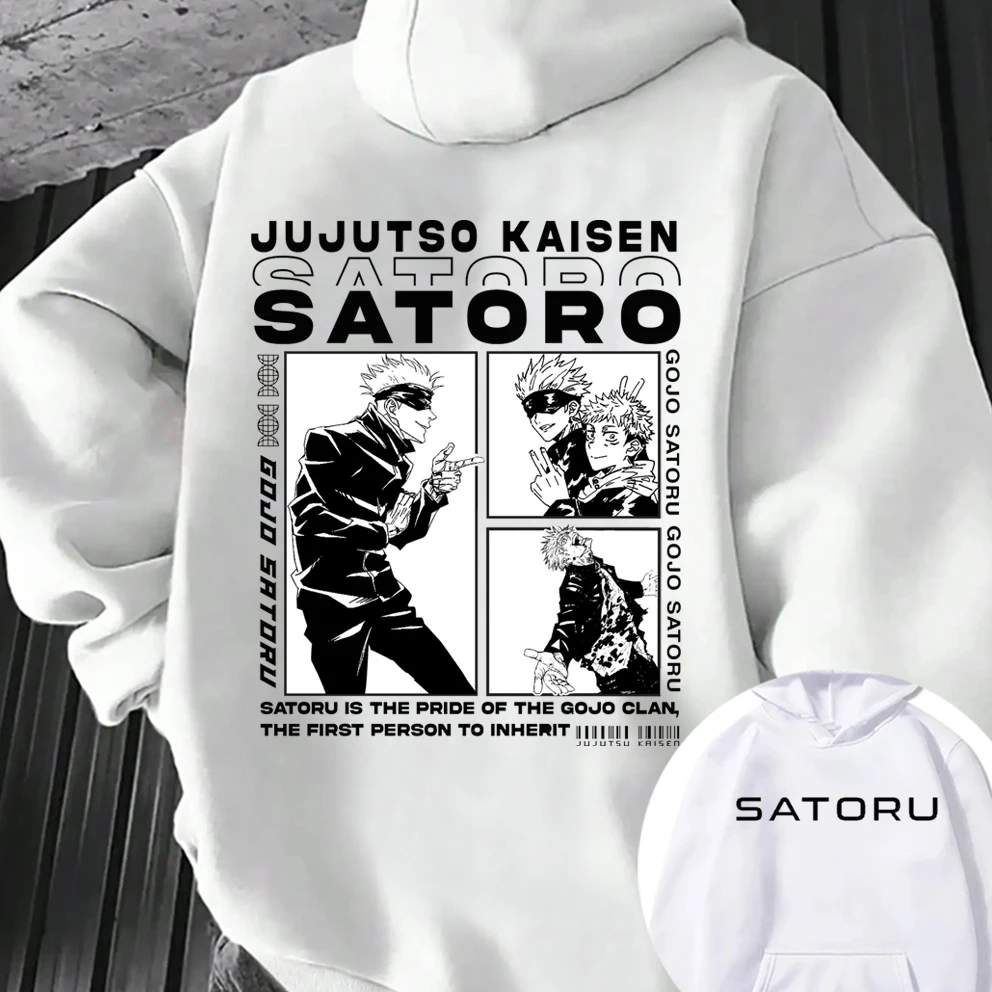 Anime Gojo Satoru Printed Men Woman Hoodie Funny Harajuku Couple Clothing Comfortable Oversize Street Letter Casual Loose Hoodie
Anime Gojo Satoru Printed Men Woman Hoodie Funny Harajuku Couple Clothing Comfortable Oversize Street Letter Casual Loose Hoodie