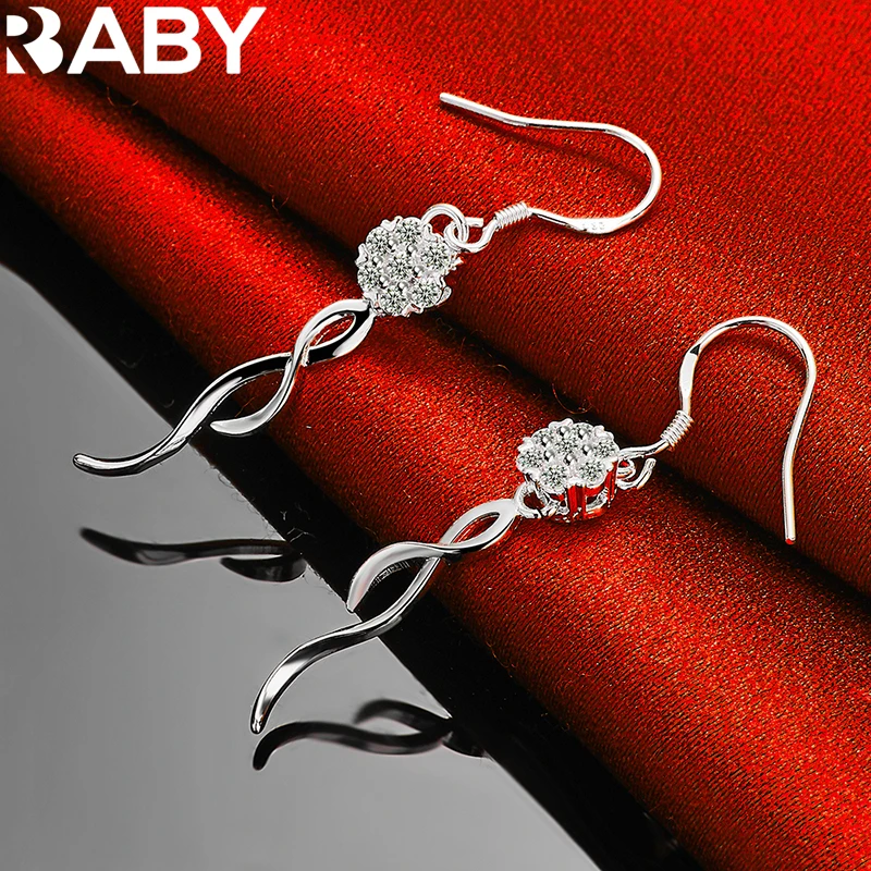 URBABY 925 Sterling Silver Earring Crystal Zircon Earrings For Women Wedding Engagement Party Fashion Jewelry Gift
URBABY 925 Sterling Silver Earring Crystal Zircon Earrings For Women Wedding Engagement Party Fashion Jewelry Gift
