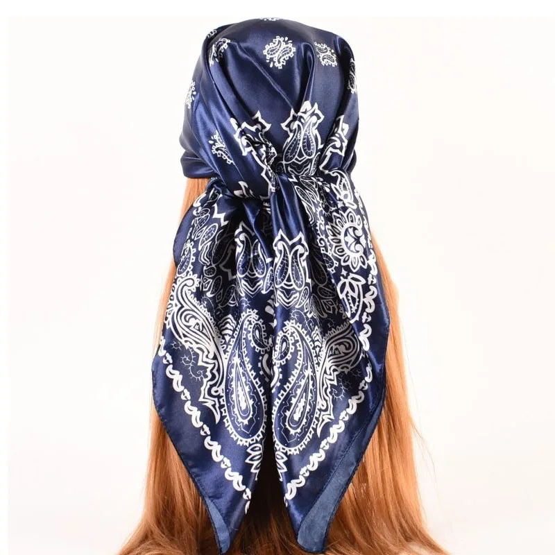 90*90cm Women Square Silk Scarf Luxury Design Large Shawl Neckerchief Print Headband Female Foulard Bandana Wraps Hijab Scarves
90*90cm Women Square Silk Scarf Luxury Design Large Shawl Neckerchief Print Headband Female Foulard Bandana Wraps Hijab Scarves