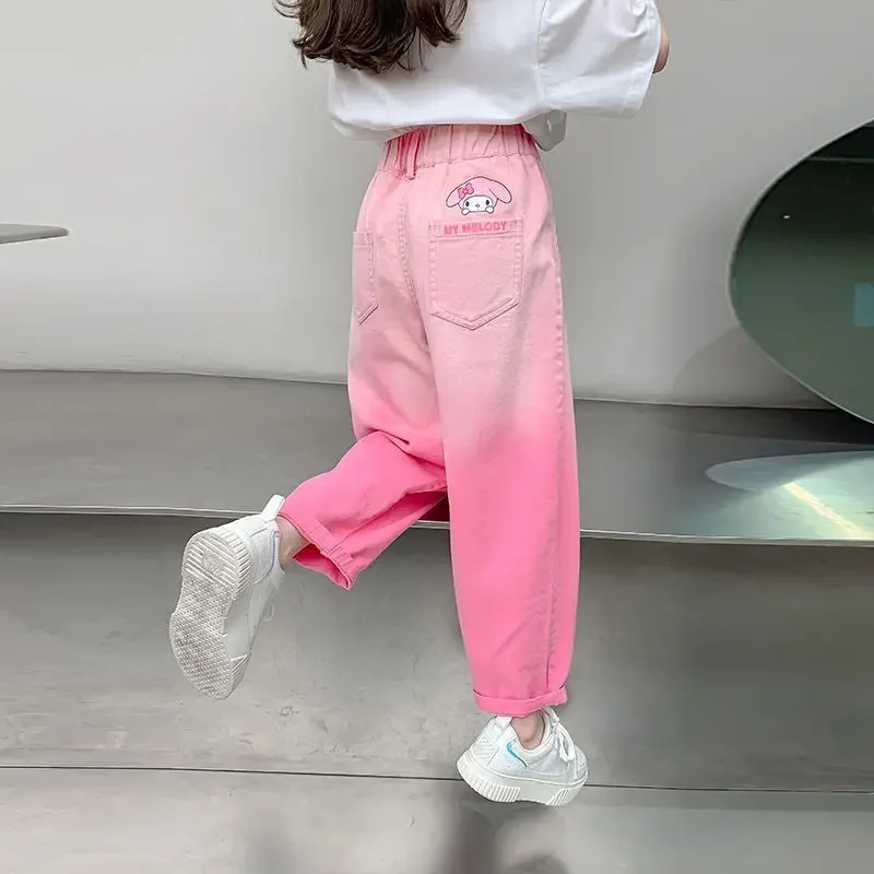 Sweet My Melody Anime Kawaii Sanrio Jeans Long Pants Cute Cartoon Spring Children Casual Trousers Clothing Gifts for Kids
Sweet My Melody Anime Kawaii Sanrio Jeans Long Pants Cute Cartoon Spring Children Casual Trousers Clothing Gifts for Kids