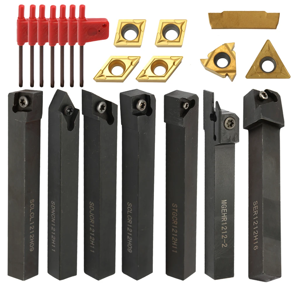 Lathe Turning Tool Holder 8mm 10mm 12mm 16mm Shank Boring Bar Lathe Tool Lathe Cutter CNC Metal Turning Rod Holders and Inserts
Lathe Turning Tool Holder 8mm 10mm 12mm 16mm Shank Boring Bar Lathe Tool Lathe Cutter CNC Metal Turning Rod Holders and Inserts