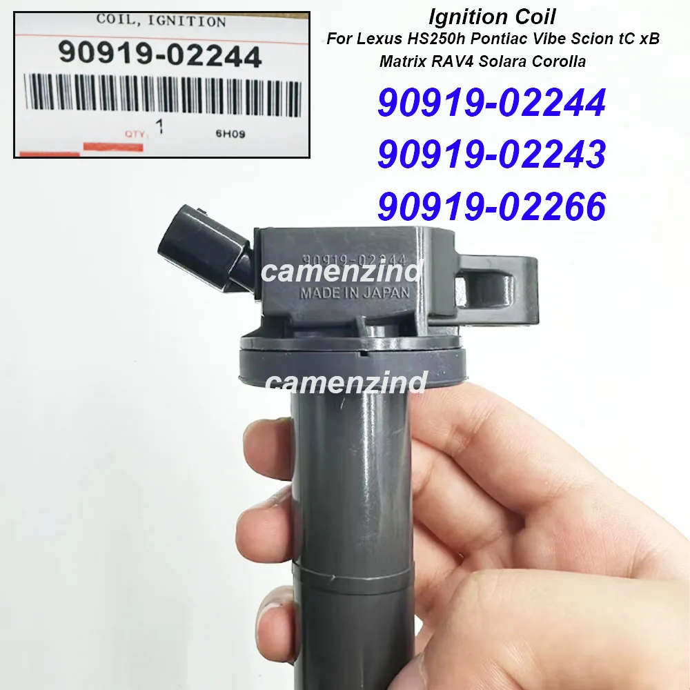 90919-02244 Ignition Coil For L-exus HS250h Pontiac Vibe Scion tC xB Matrix RAV4 Solara Corolla 90919-02266 9091902244 673-1307
90919-02244 Ignition Coil For L-exus HS250h Pontiac Vibe Scion tC xB Matrix RAV4 Solara Corolla 90919-02266 9091902244 673-1307