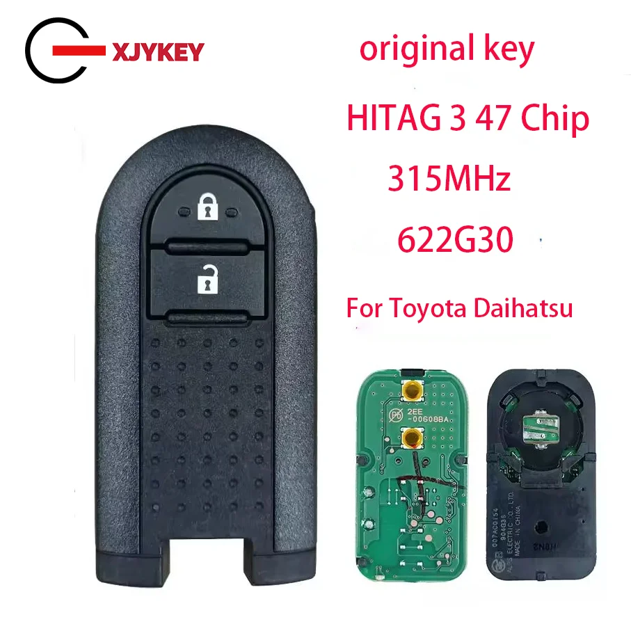 XJY Original Smart Card 622G30 007AC0154 For Toyota Daihatsu Remote Key 315MHz FSK HITAG 3 47 Chip With Logo 2 Button CN007134
XJY Original Smart Card 622G30 007AC0154 For Toyota Daihatsu Remote Key 315MHz FSK HITAG 3 47 Chip With Logo 2 Button CN007134