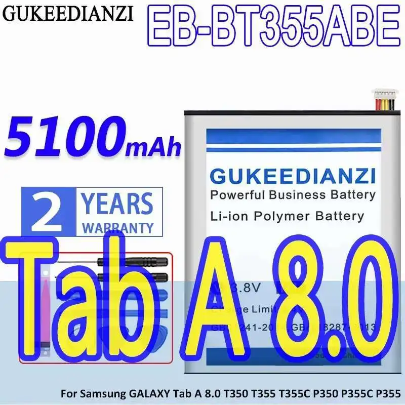 Tablet Battery High-Capacity For Samsung Galaxy Tab A 8.0 T350 T355 T355C P350 P355C P355 EB-BT355ABE 5100Mah
Tablet Battery High-Capacity For Samsung Galaxy Tab A 8.0 T350 T355 T355C P350 P355C P355 EB-BT355ABE 5100Mah