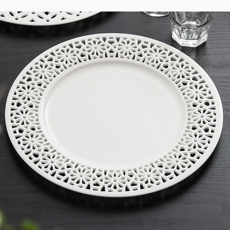 White Hollow Ceramic Flat Plate Dining Plate Pasta Dish Western Steak Plates Sushi Plates Dim Sum Dish Dessert Fruit Dish
White Hollow Ceramic Flat Plate Dining Plate Pasta Dish Western Steak Plates Sushi Plates Dim Sum Dish Dessert Fruit Dish