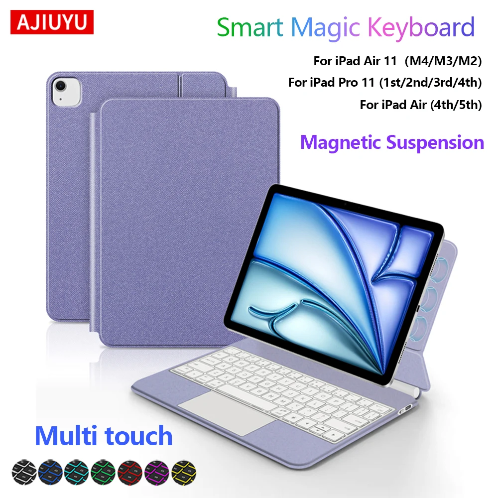 AJIUYU Magic Keyboard for iPad Air 11 M4 M3 M2 11" Pro 11 1st 2nd 3rd 4th Gen Air 5th Air4 Case Smart Multi-touch Keyboard Cover
AJIUYU Magic Keyboard for iPad Air 11 M4 M3 M2 11" Pro 11 1st 2nd 3rd 4th Gen Air 5th Air4 Case Smart Multi-touch Keyboard Cover
