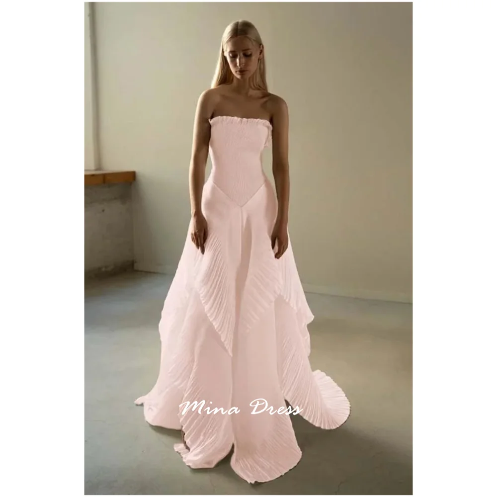 Mina Pleated Wedding Party Dress Sleeveless Evening Dress Woman Customized Half Each Prom Dresses 2025 Woman Luxury Dinner Long
Mina Pleated Wedding Party Dress Sleeveless Evening Dress Woman Customized Half Each Prom Dresses 2025 Woman Luxury Dinner Long