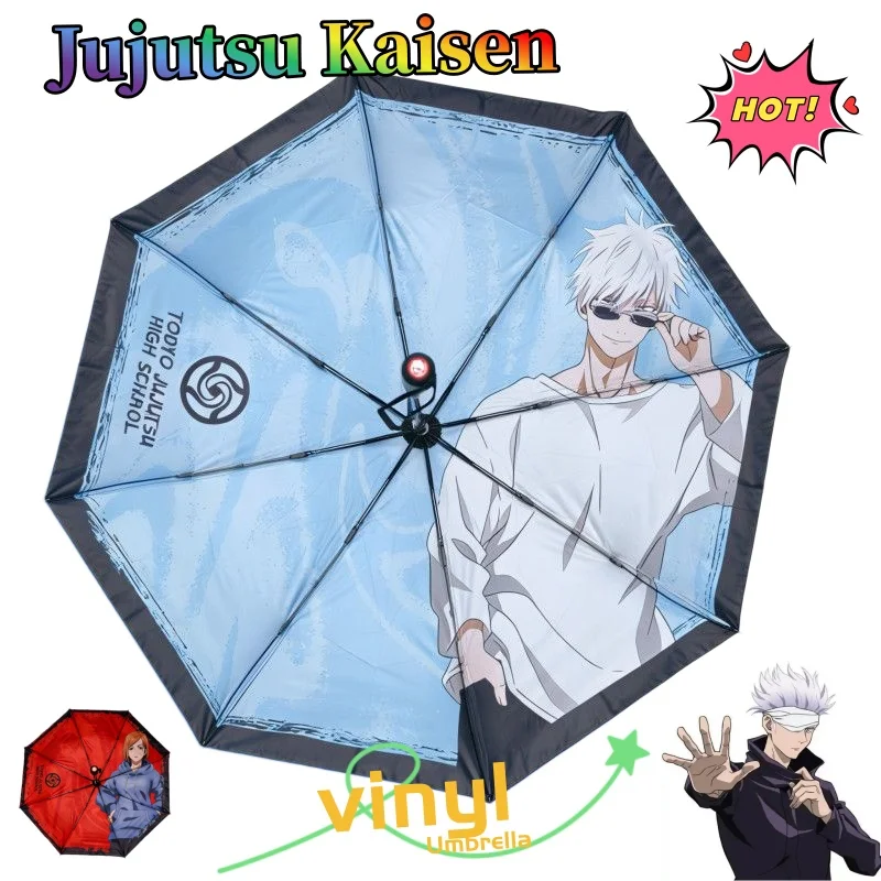 Jujutsu Kaisen Umbrella Cute Fashion Cartoon Fully Automatic Black Coating Sun and Rain Umbrella Gift for Friend's Birthday
Jujutsu Kaisen Umbrella Cute Fashion Cartoon Fully Automatic Black Coating Sun and Rain Umbrella Gift for Friend's Birthday