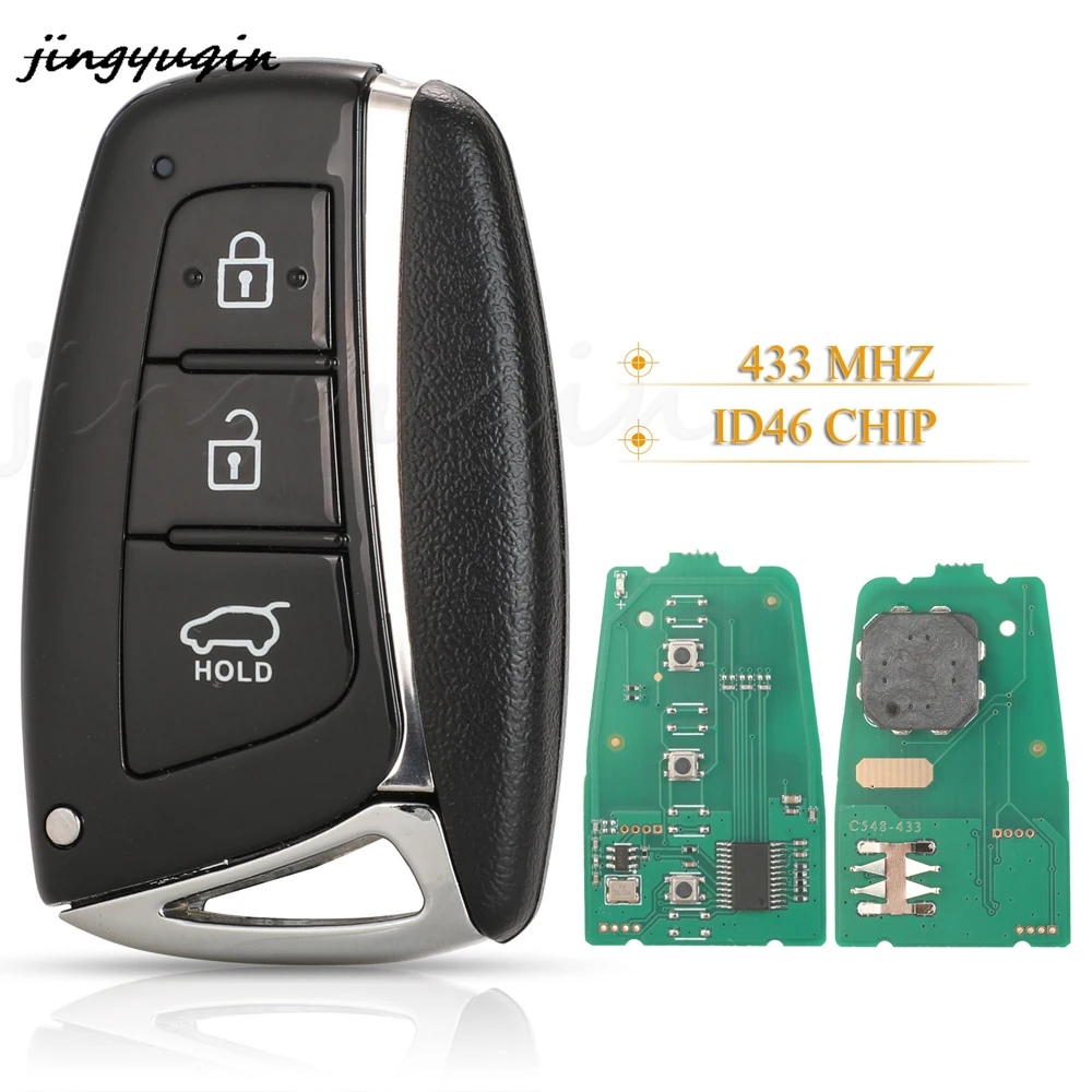 Jingyuqin 3 кнопки умный дистанционный автомобильный брелок 433 МГц ID46 для HYUNDAI Santa Fe IX45 управление автомобилем 95440-2W600
Jingyuqin 3 кнопки умный дистанционный автомобильный брелок 433 МГц ID46 для HYUNDAI Santa Fe IX45 управление автомобилем 95440-2W600
