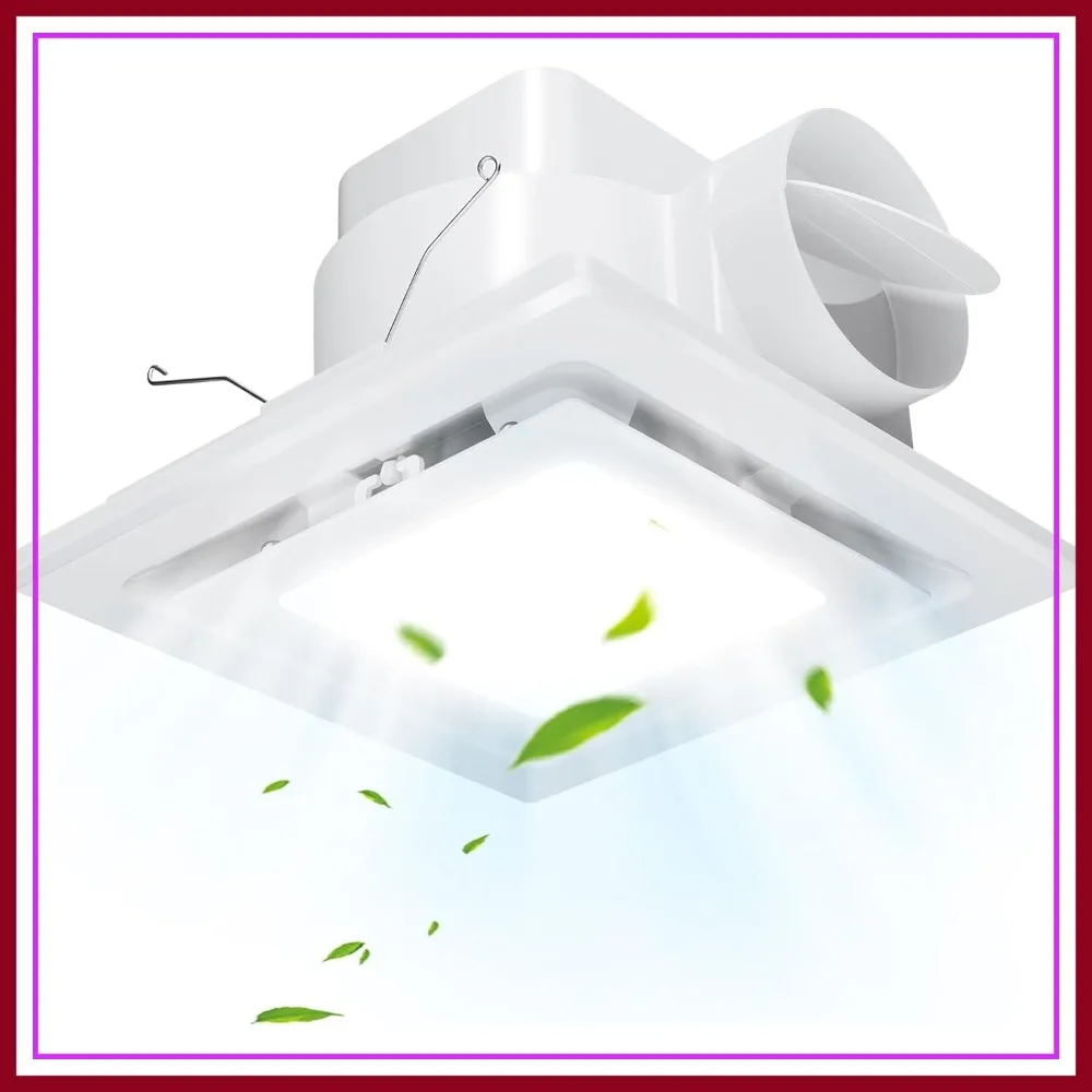 Bathroom Exhaust Fan with Light, 110 CFM 1.0 Sones 4 Inch Duct, Quiet Ceiling Mount Fan Light Combo for Shower
Bathroom Exhaust Fan with Light, 110 CFM 1.0 Sones 4 Inch Duct, Quiet Ceiling Mount Fan Light Combo for Shower