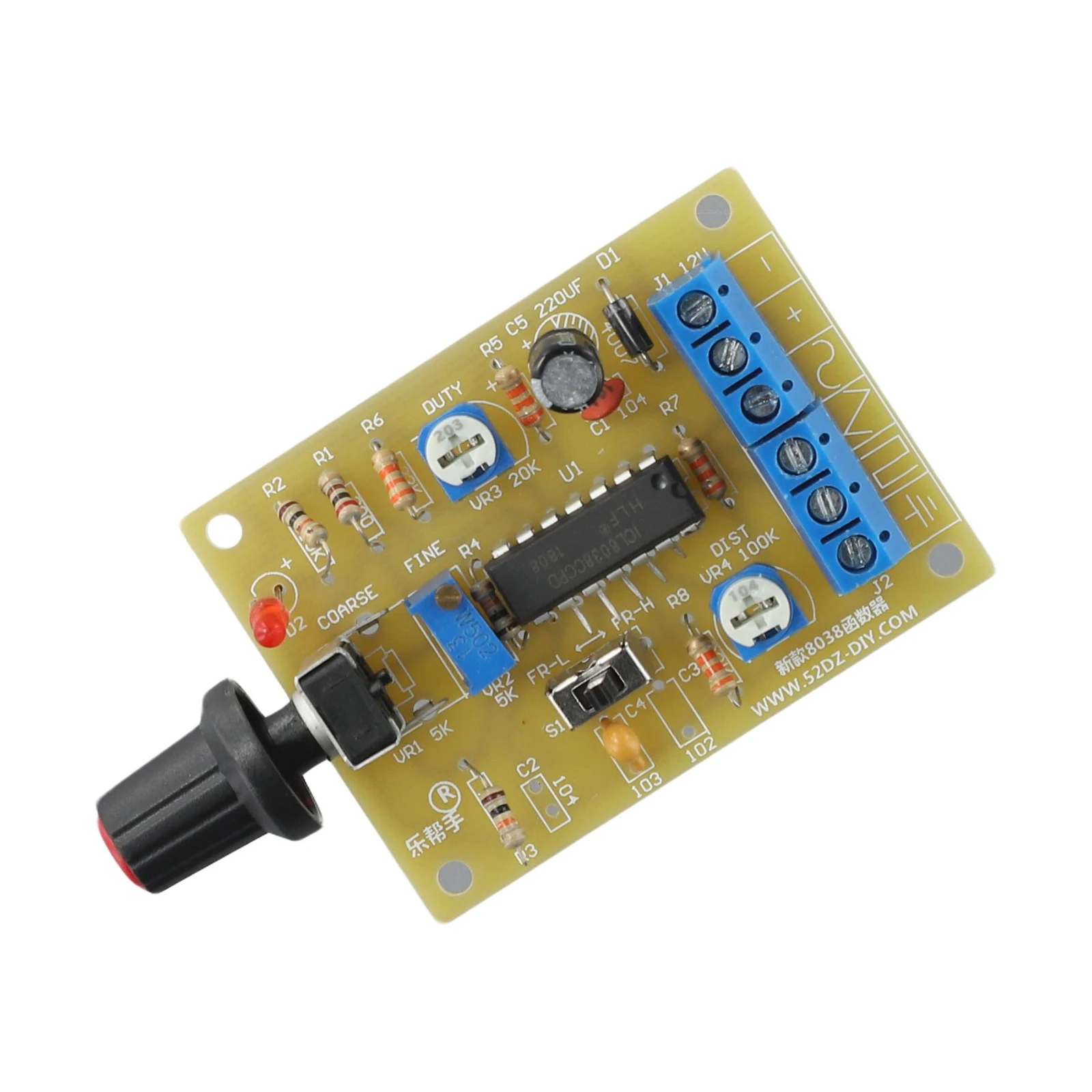 DIY Electronic Kit Signal Generator Kit Circuit Board 12V ICL8038 Resistive Element For Electrical Testing Brand New
DIY Electronic Kit Signal Generator Kit Circuit Board 12V ICL8038 Resistive Element For Electrical Testing Brand New