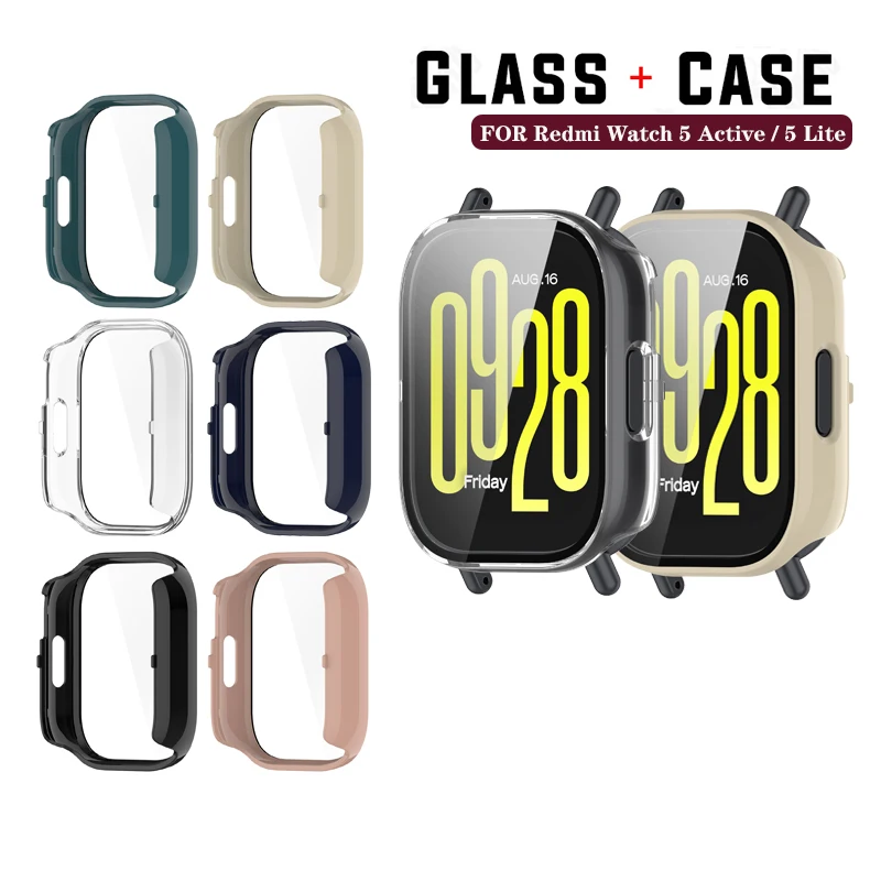 2in1 Hard PC Case Tempered Glass Screen Protector Protective Cover for Xiaomi Redmi Watch 5 Active / 5 Lite
2in1 Hard PC Case Tempered Glass Screen Protector Protective Cover for Xiaomi Redmi Watch 5 Active / 5 Lite