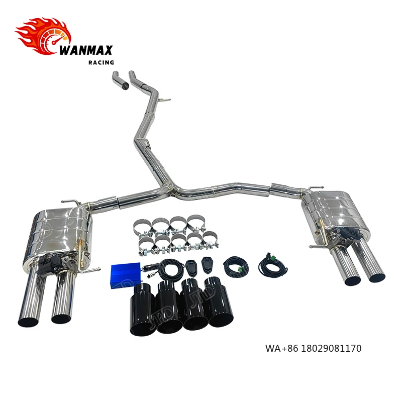 Выхлопная система Catback с электрическими клапанами и наконечниками из нержавеющей стали для Audi A6 C8 2.0T Quattro 4 2021 года
Выхлопная система Catback с электрическими клапанами и наконечниками из нержавеющей стали для Audi A6 C8 2.0T Quattro 4 2021 года