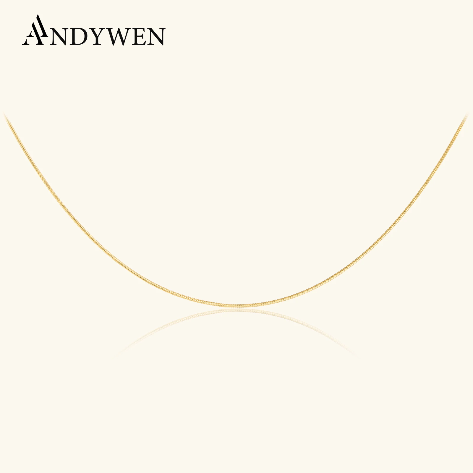 ANDYWEN 925 Sterling Silver Gold Snake Chain Choker Necklace 2021 Women Wedding Fine Jewelry Round Rock Punk Jewelry Luxury
ANDYWEN 925 Sterling Silver Gold Snake Chain Choker Necklace 2021 Women Wedding Fine Jewelry Round Rock Punk Jewelry Luxury