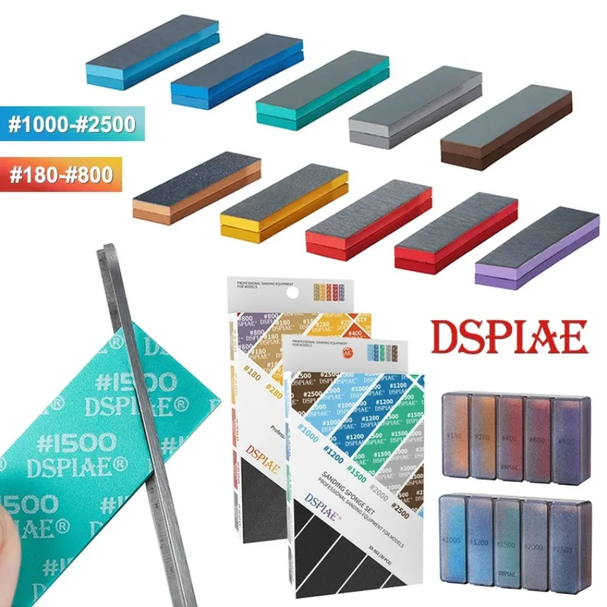 DSPIAE 60PCS #180 - #2500 Mesh Polishing Sanding Sponge Set for GK Military Gundam Model Combo Arc Grinding Sandpaper Tools
DSPIAE 60PCS #180 - #2500 Mesh Polishing Sanding Sponge Set for GK Military Gundam Model Combo Arc Grinding Sandpaper Tools