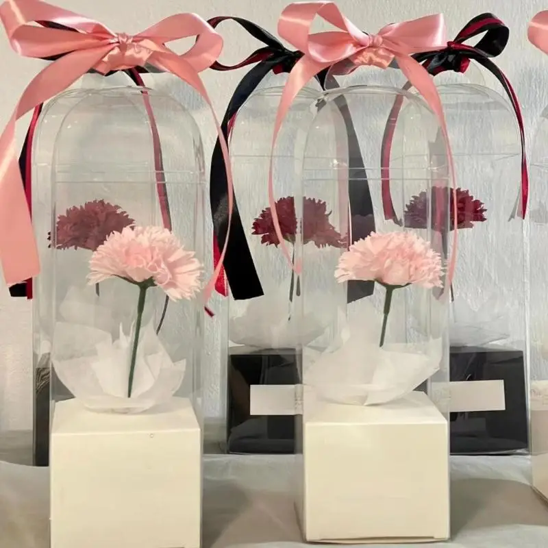 77JF 10PCS Clear PVC Flower Containers Lightweighted Flower Storage Bags with Handle
77JF 10PCS Clear PVC Flower Containers Lightweighted Flower Storage Bags with Handle