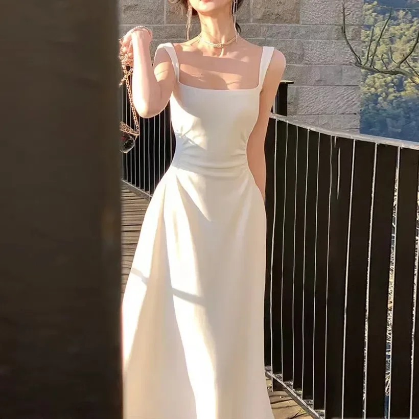 2024 Summer Evening Party White Midi Dress Office Lady Slim Sexy Sleeveless Strap Dress Beach Style Women One Piece Dress Korean
2024 Summer Evening Party White Midi Dress Office Lady Slim Sexy Sleeveless Strap Dress Beach Style Women One Piece Dress Korean