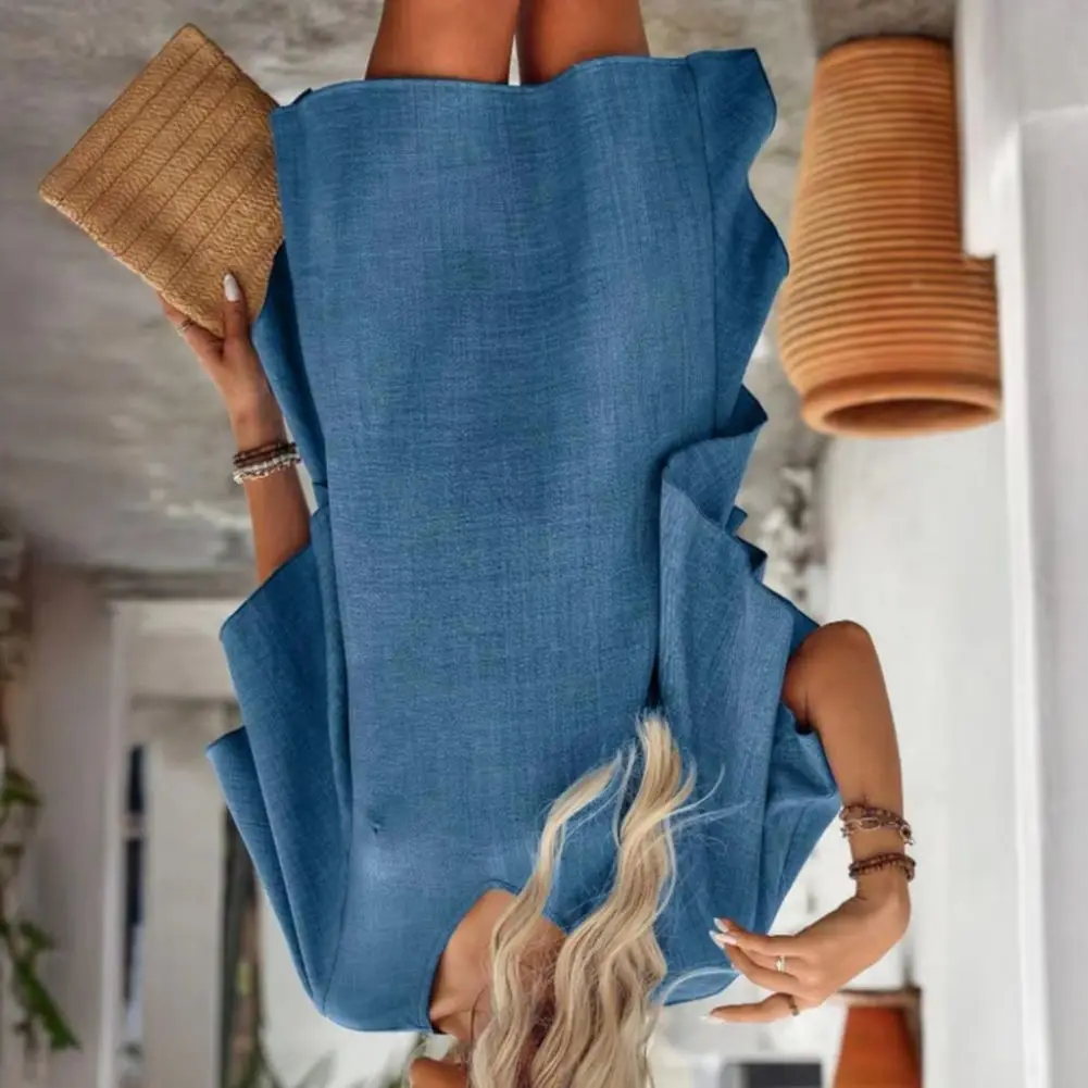 2026 Summer New Womens Loose Fashion V Neck Short Sleeve Long Dress Ruffle Sleeve Mini Sundress Boho Beach Vacation Shift Dress
2026 Summer New Womens Loose Fashion V Neck Short Sleeve Long Dress Ruffle Sleeve Mini Sundress Boho Beach Vacation Shift Dress