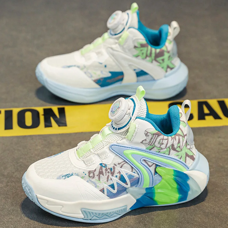 New Kid Basketball Shoes with Rotating Buckles Fashion Boys' Casual Shoes Comfortable Durable Anti Slip Children's Sneakers
New Kid Basketball Shoes with Rotating Buckles Fashion Boys' Casual Shoes Comfortable Durable Anti Slip Children's Sneakers