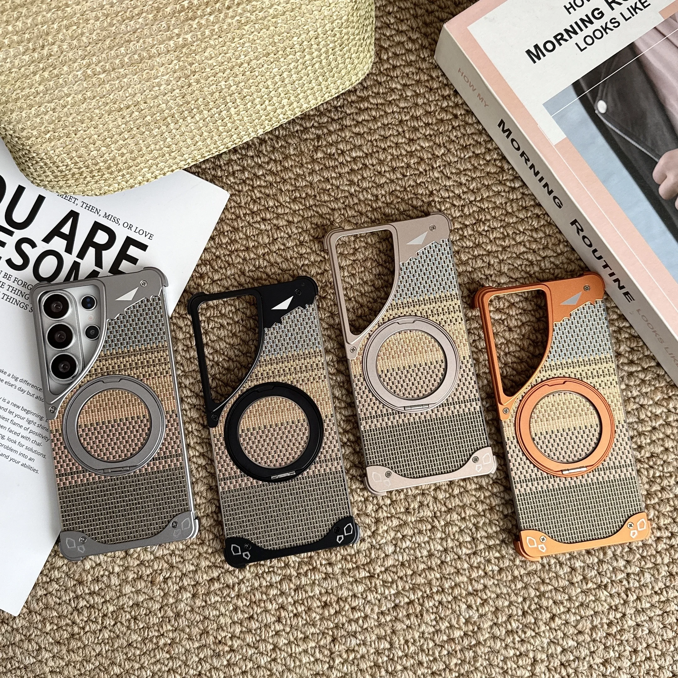 Magnetic Alloy Case for Samsung Galaxy S26 S25 Ultra Cover Silk PC Back Shockproof Air Coushion Borderless Stand Mag-safe Shell
Magnetic Alloy Case for Samsung Galaxy S26 S25 Ultra Cover Silk PC Back Shockproof Air Coushion Borderless Stand Mag-safe Shell