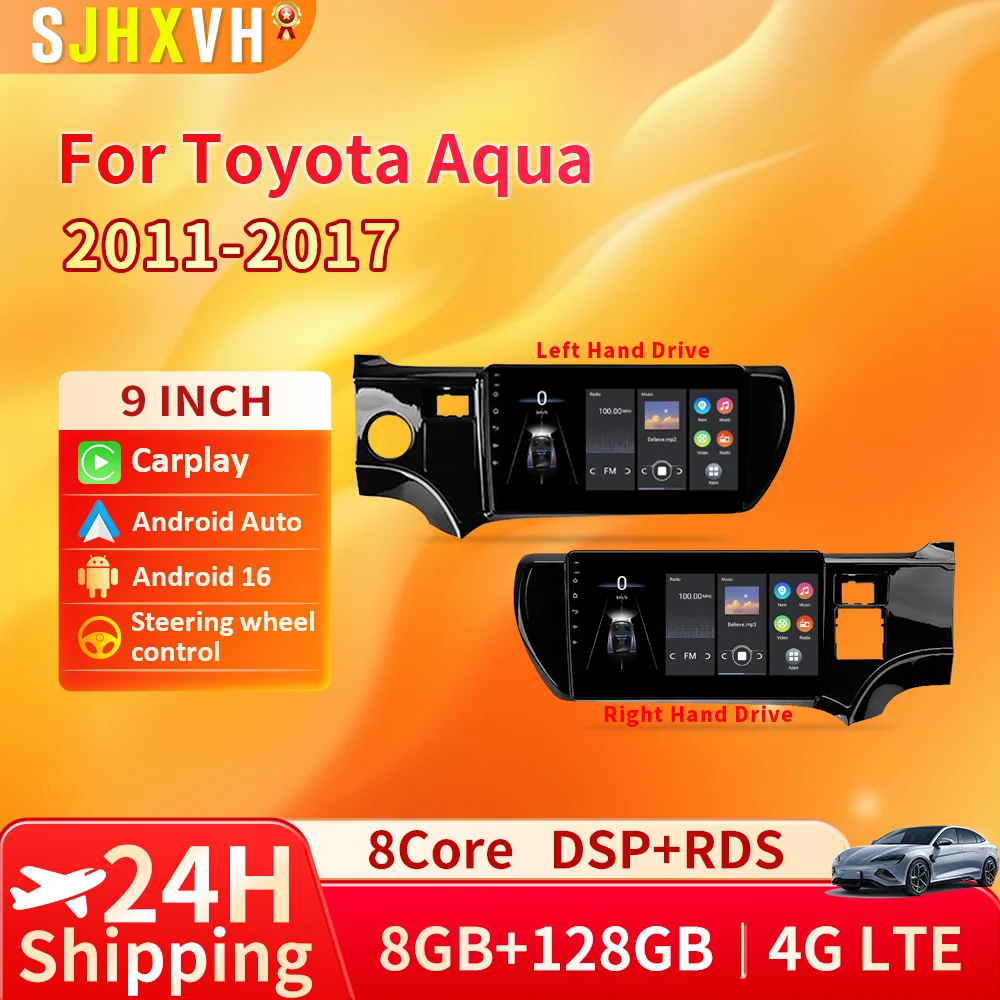 Android 16 Carplay 4G WIFI Car Radio For Toyota Aqua Prius C 2011-2017 Navigation GPS Multimedia Video Player 2Din DVD Stereo BT
Android 16 Carplay 4G WIFI Car Radio For Toyota Aqua Prius C 2011-2017 Navigation GPS Multimedia Video Player 2Din DVD Stereo BT