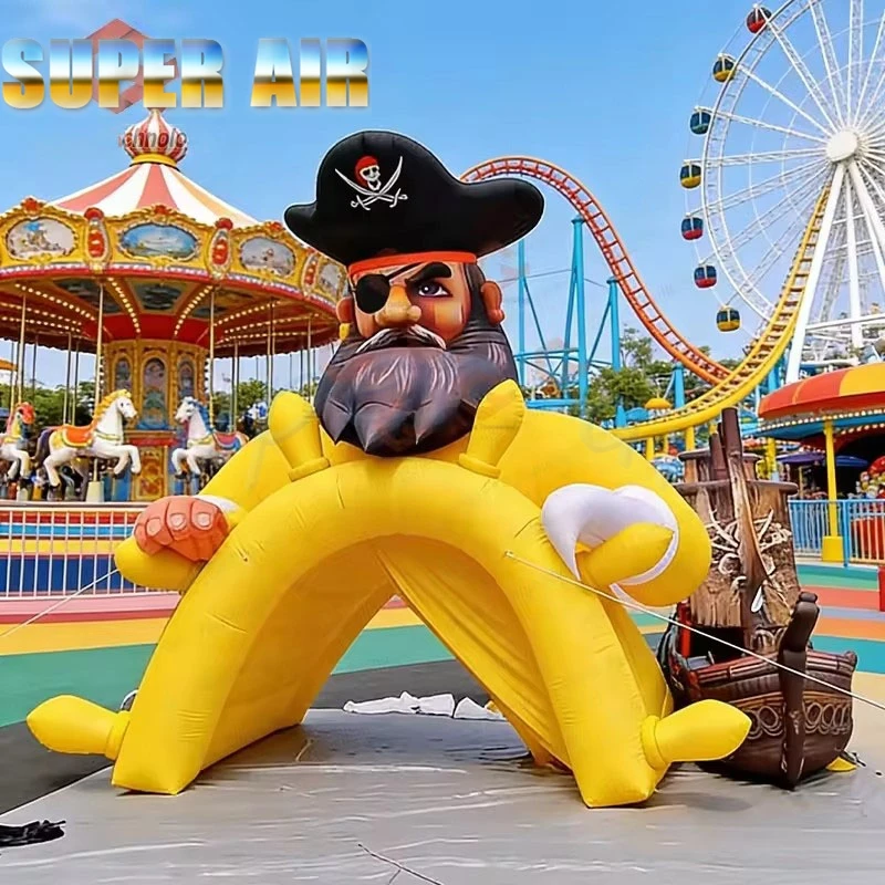Custom 3D Pirate Captain Inflatable Arch, Yellow Air Blow Tunnel Tent for Theme Park Kids Party Carnival Entrance Decor
Custom 3D Pirate Captain Inflatable Arch, Yellow Air Blow Tunnel Tent for Theme Park Kids Party Carnival Entrance Decor