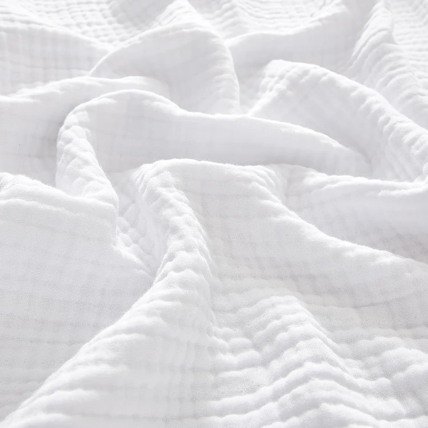 100% Cotton Muslin Blanket King 108"x90", 4-Layer Lightweight Gauze Throw, Breathable Cloud-Soft for Bed, Couch, Camping, White
100% Cotton Muslin Blanket King 108"x90", 4-Layer Lightweight Gauze Throw, Breathable Cloud-Soft for Bed, Couch, Camping, White