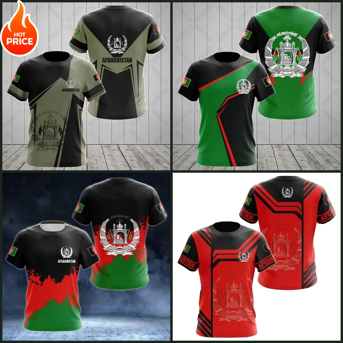 2025 Summer New Afghanistan Flag and Emblem Pattern T-shirt 3D Men's Fashion Round Neck Breathable Short Sleeve Large Top
2025 Summer New Afghanistan Flag and Emblem Pattern T-shirt 3D Men's Fashion Round Neck Breathable Short Sleeve Large Top