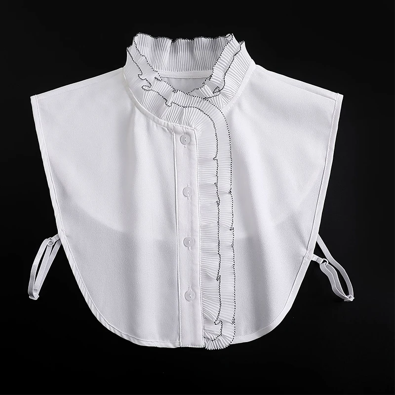 Women Sweet Ruffles Stand False Fake Collar Female White Button Down Half-shirt Lace False Collar Girls Detachable Collar
Women Sweet Ruffles Stand False Fake Collar Female White Button Down Half-shirt Lace False Collar Girls Detachable Collar
