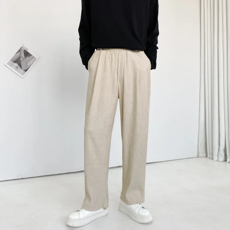Autumn Winter Men's Straight Pants Over Fit Corduroy Casual Trousers Elastic Waist Black Khaki Japanese Style Oversize Clothing
Autumn Winter Men's Straight Pants Over Fit Corduroy Casual Trousers Elastic Waist Black Khaki Japanese Style Oversize Clothing
