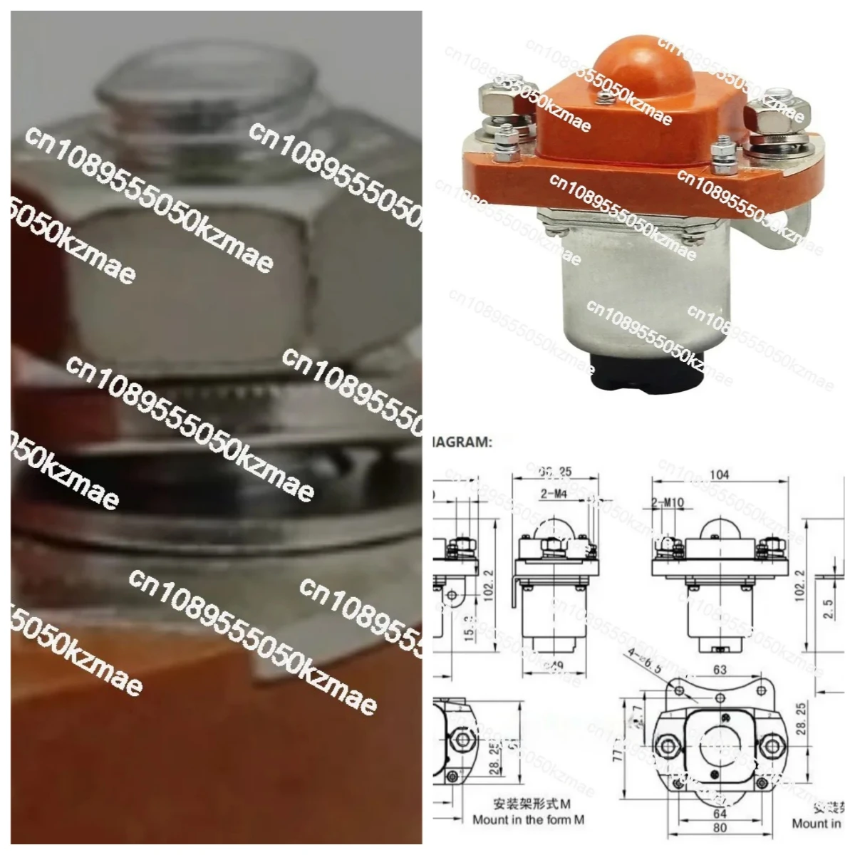 400A DC Contactor SZJ-400A MZJ-400A, High Current Power Relay 12V-120V for Electric Forklift Truck
400A DC Contactor SZJ-400A MZJ-400A, High Current Power Relay 12V-120V for Electric Forklift Truck