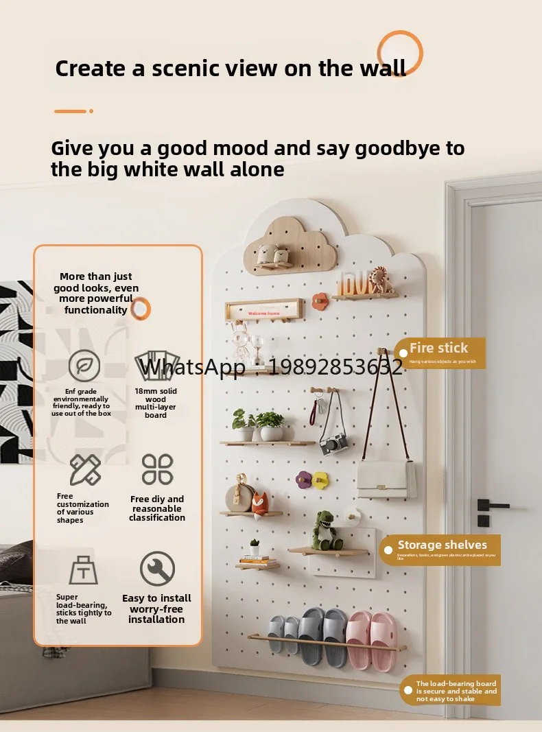 LYY Entryway Solid Wood Pegboard Storage Rack Decorative Wall Mirror Wall Display Rack Clothes Rack1
LYY Entryway Solid Wood Pegboard Storage Rack Decorative Wall Mirror Wall Display Rack Clothes Rack1