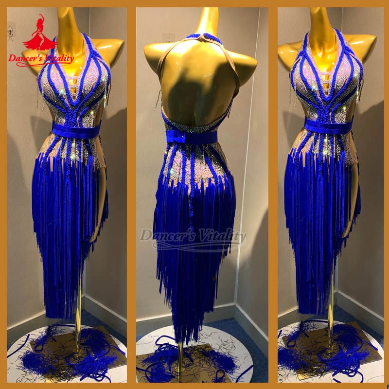 Female Chacha Samba Sleeveless Hanging Neck Dresses Customized Dancer's Vitality Adult Latin Dance V-neck Professional Clothing
Female Chacha Samba Sleeveless Hanging Neck Dresses Customized Dancer's Vitality Adult Latin Dance V-neck Professional Clothing
