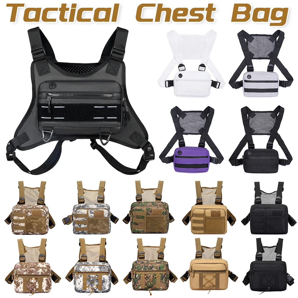 Chest Bag Multi-function Front Chest Pack Men Chest Rig Bag Lightweight Running Vest Bag for Outdoor Cycling Hiking
Chest Bag Multi-function Front Chest Pack Men Chest Rig Bag Lightweight Running Vest Bag for Outdoor Cycling Hiking