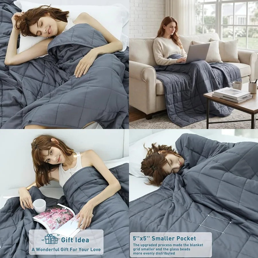 Weighted Blanket for Adults,60x80, 15lbs Queen Size Cooling Breathable Heavy Blanket with Premium Glass Beads All-Season Soft T
Weighted Blanket for Adults,60x80, 15lbs Queen Size Cooling Breathable Heavy Blanket with Premium Glass Beads All-Season Soft T