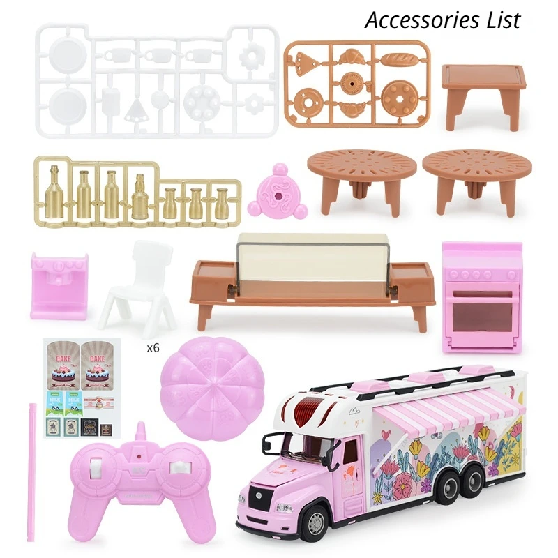 New 2.4G Pink RC RV Car Simulation House Car Model With Multiple Accessories Cute Remote Control Toy For Girls Kids Gift
New 2.4G Pink RC RV Car Simulation House Car Model With Multiple Accessories Cute Remote Control Toy For Girls Kids Gift